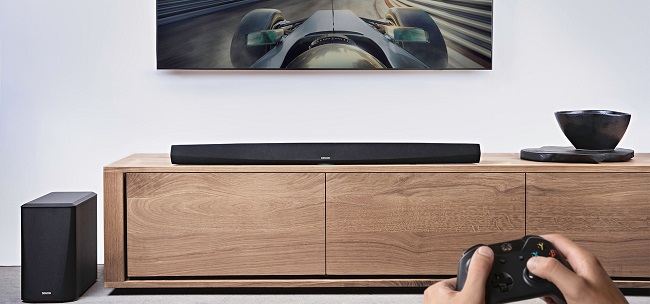 Denon DHT-S516 can also be fixed directly on the wall