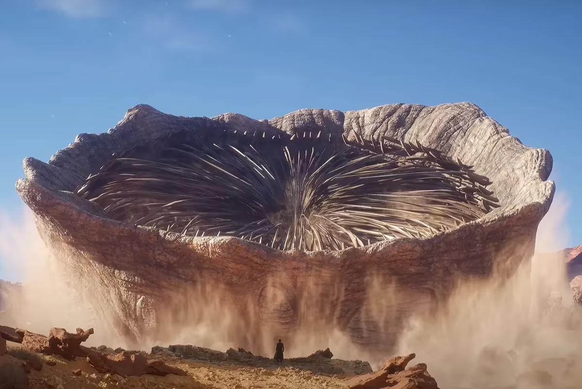 Beware – if you run too long on open sand, you will awaken Shai-Hulud, the legendary sandworm. It will appear without mercy and devour you and everything you own in an instant.