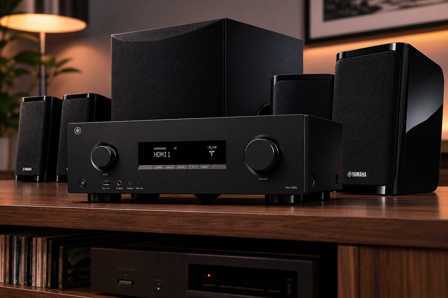 Yamaha launches the YHT-4970U, a complete 5.1-channel home theater system featuring the RX300A AV receiver, Dolby Atmos virtualization, HDMI 2.1, 8K support, and an active subwoofer for immersive cinema sound at home.